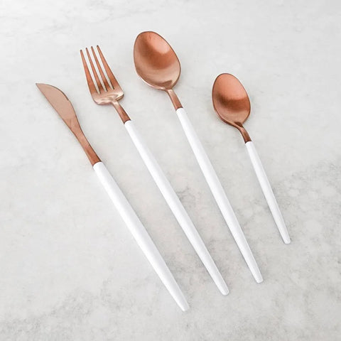 Copper Cutlery Set 16pc - Clayfire Gallery Daylesford Art Gallery