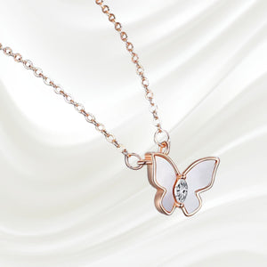 Butterfly Necklace -sterling silver and CZ