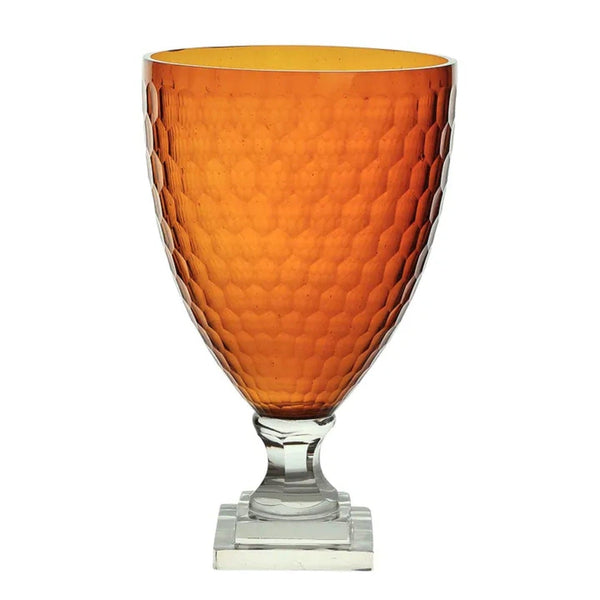 Orange Glass Urn - Clayfire Gallery Daylesford Art Gallery