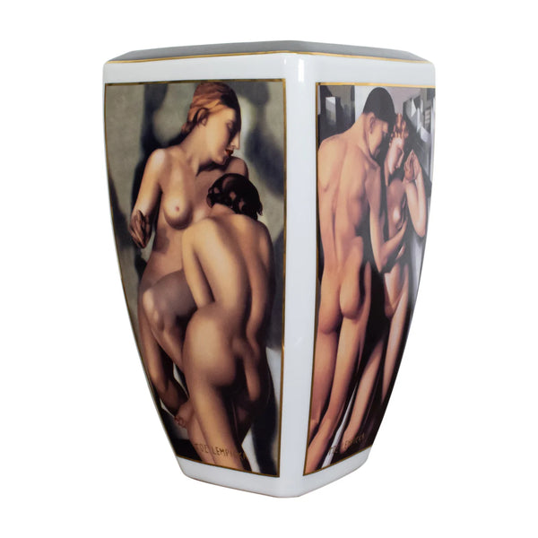 Porcelain Vase “Adam & Eve” after Tamara de Lempicka - Clayfire Gallery Daylesford Art Gallery