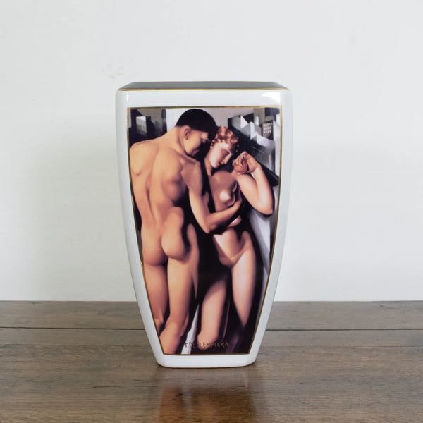 Porcelain Vase “Adam & Eve” after Tamara de Lempicka - Clayfire Gallery Daylesford Art Gallery