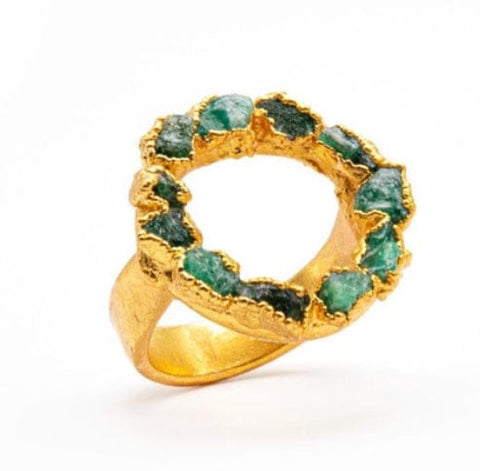 Emerald Circle Ring - Clayfire Gallery Daylesford Art Gallery