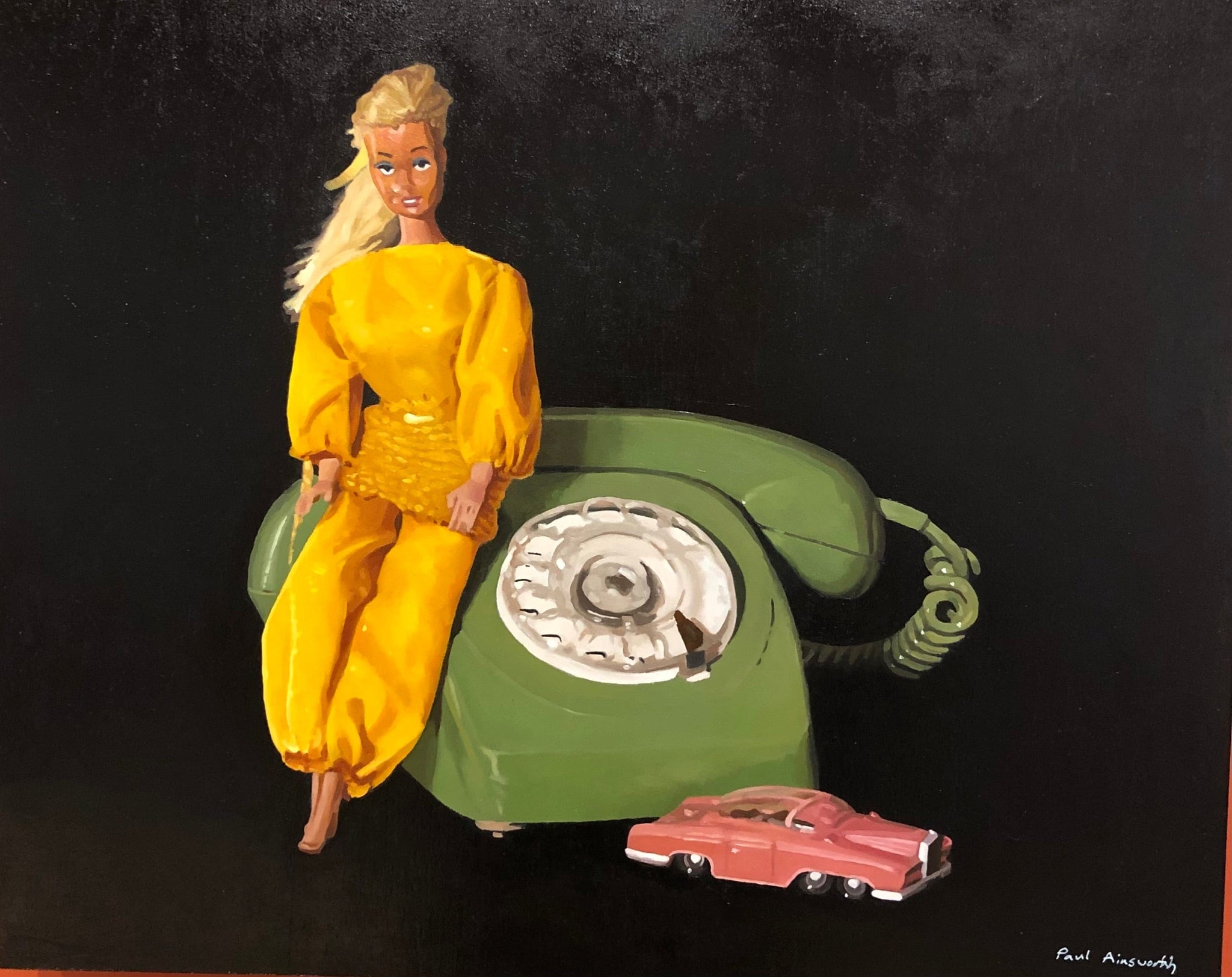 Hanging on the Telephone - Original Artwork - Clayfire Gallery Daylesford Art Gallery